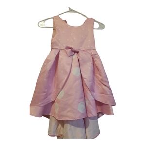 Charming Pink Polka Dot Kids Dress